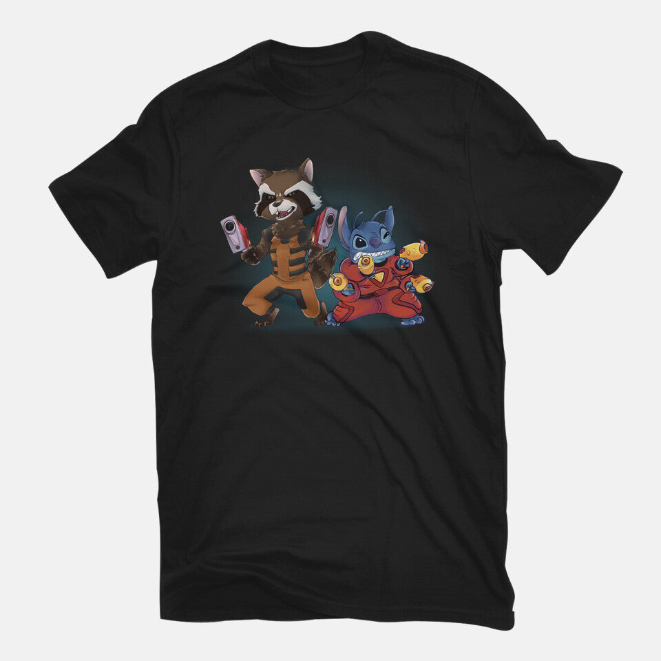 Experiments United – Sci-Fi Graphic T-Shirt in black, flat-lay product view