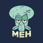 Squid Meh – Funny Graphic T-Shirt design artwork for navy graphic T-shirt