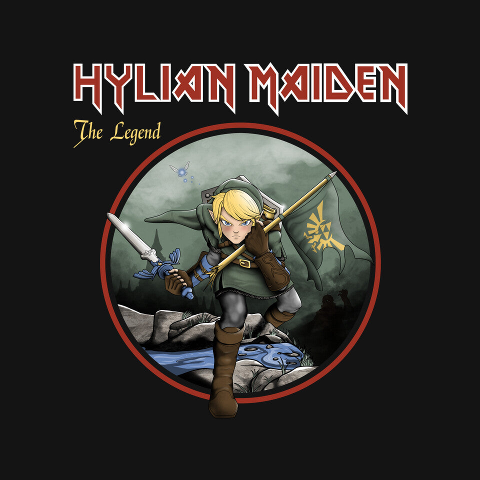 Hylian Maiden – Gaming Graphic T-Shirt design artwork for black graphic T-shirt