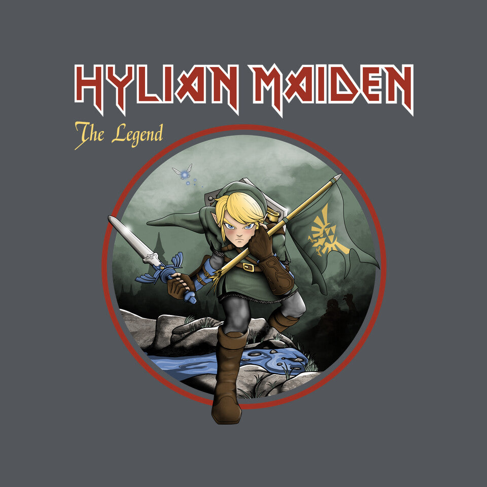 Hylian Maiden – Gaming Graphic T-Shirt design artwork for charcoal graphic T-shirt