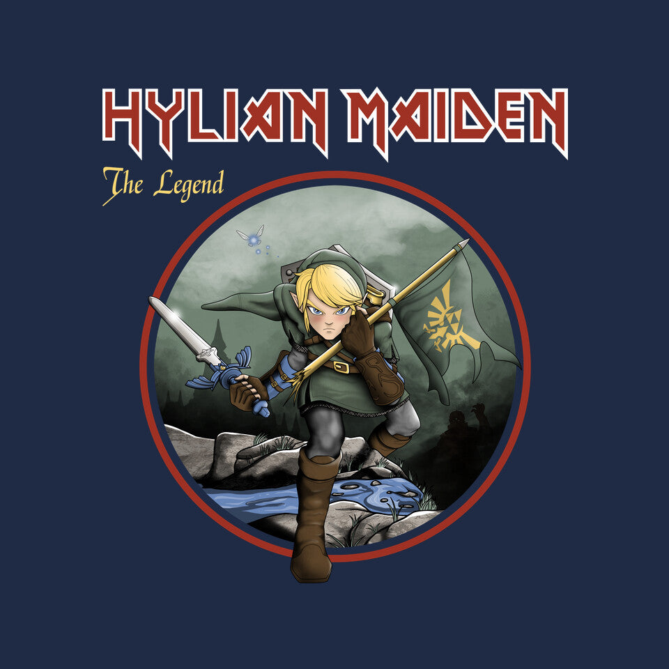 Hylian Maiden – Gaming Graphic T-Shirt design artwork for navy graphic T-shirt