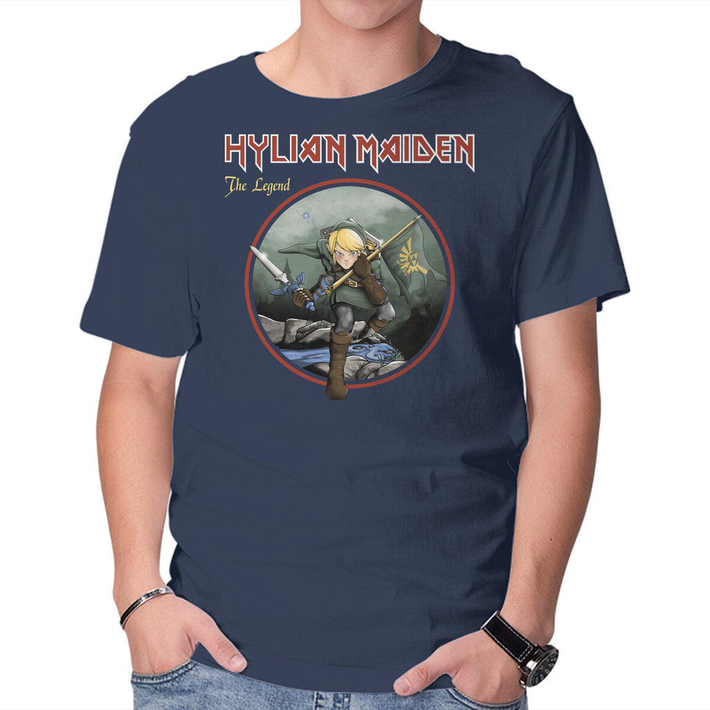 Hylian Maiden – Gaming Graphic T-Shirt in navy, product display