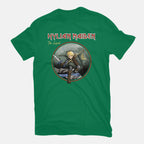 Hylian Maiden – Gaming Graphic T-Shirt in green, flat-lay product view