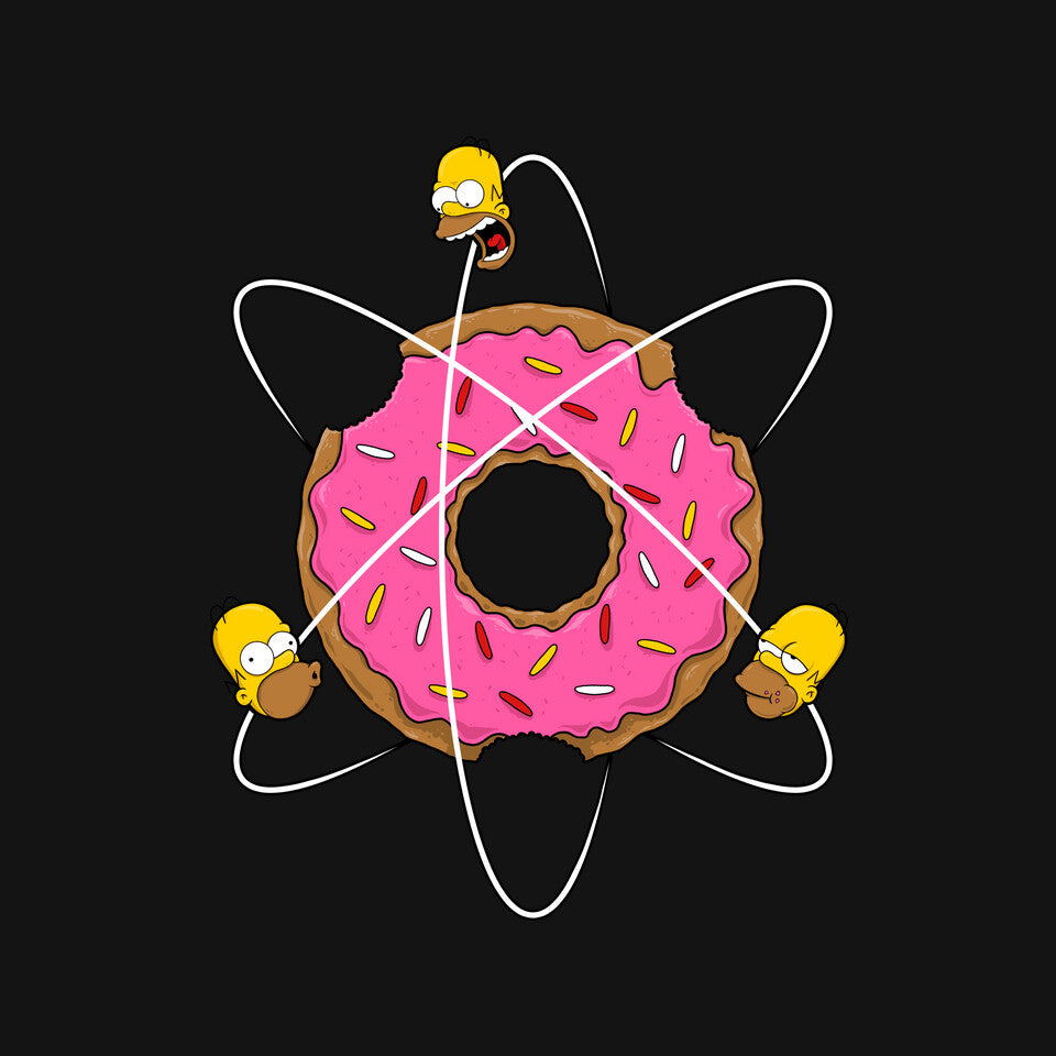 Homer's Science – Funny Graphic T-Shirt design artwork for black graphic T-shirt
