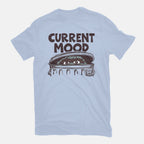 Current Mood – Funny Graphic T-Shirt in blue, flat-lay product view