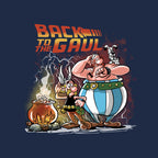 Back To The Gaul – Fantasy Graphic T-Shirt design artwork for navy graphic T-shirt