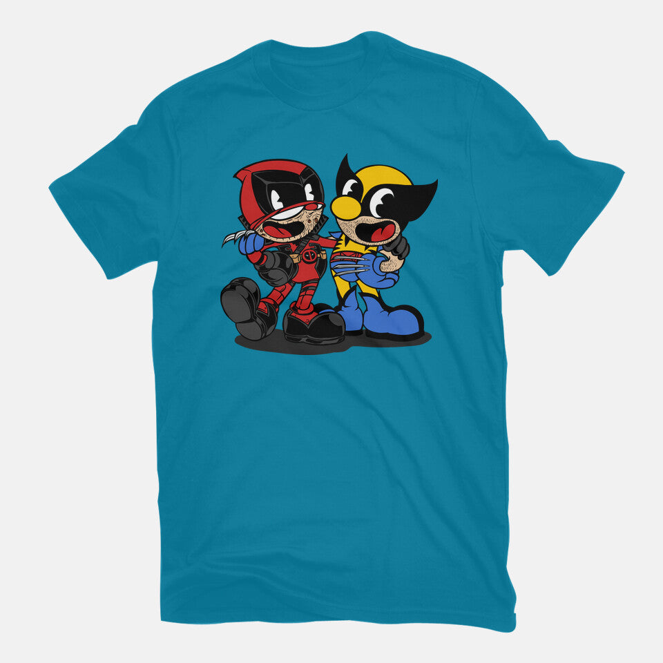 Weapon X – Sci-Fi Graphic T-Shirt in turquoise, flat-lay product view