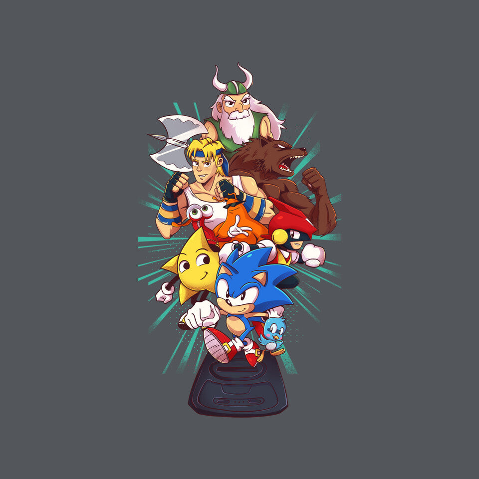 Megadrive – Gaming Graphic T-Shirt design artwork for charcoal graphic T-shirt