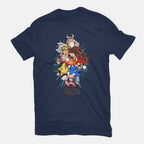 Megadrive – Gaming Graphic T-Shirt in navy, flat-lay product view