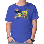 BatBob SquarePants – Funny Graphic T-Shirt in royal blue, product display