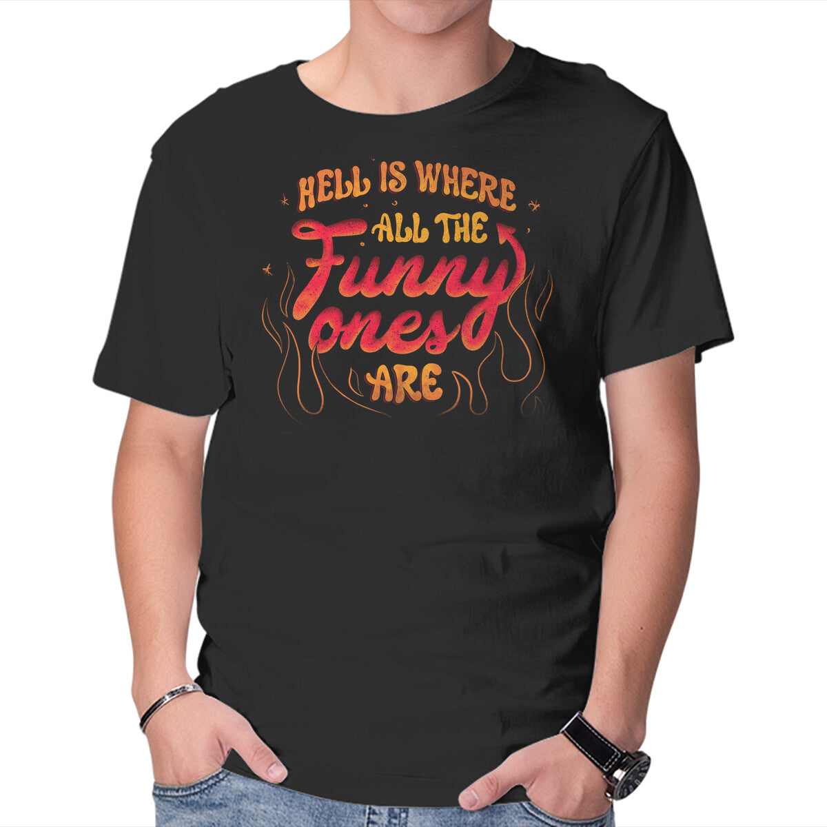 The Funny Ones – Horror Graphic T-Shirt in black, product display