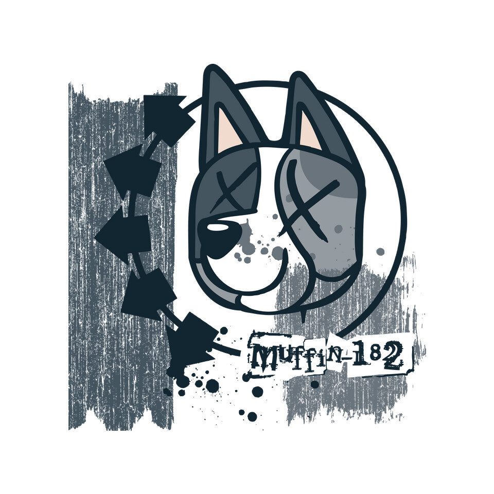 Muffin-182 – Dog Graphic T-Shirt design artwork for white graphic T-shirt