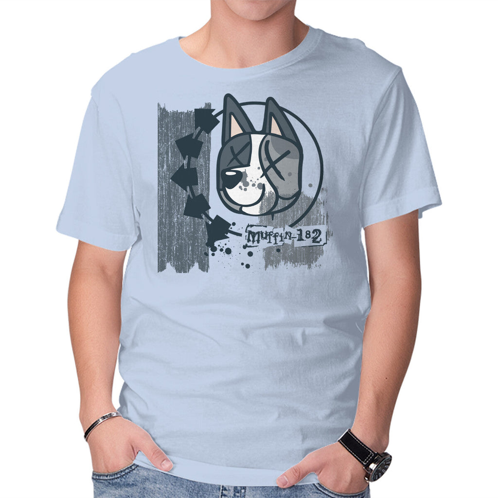 Muffin-182 – Dog Graphic T-Shirt in blue, product display