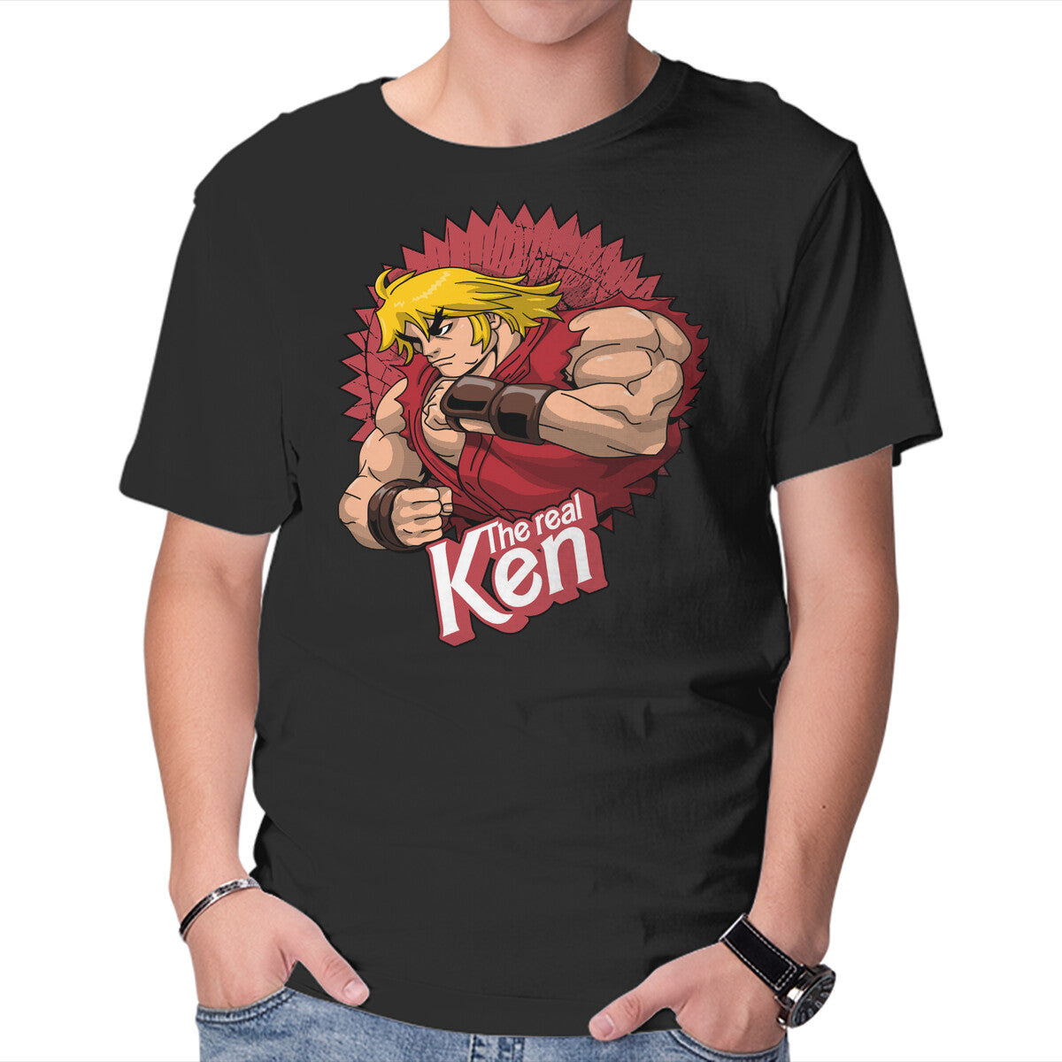 The Real Ken – Gaming Graphic T-Shirt in black, product display