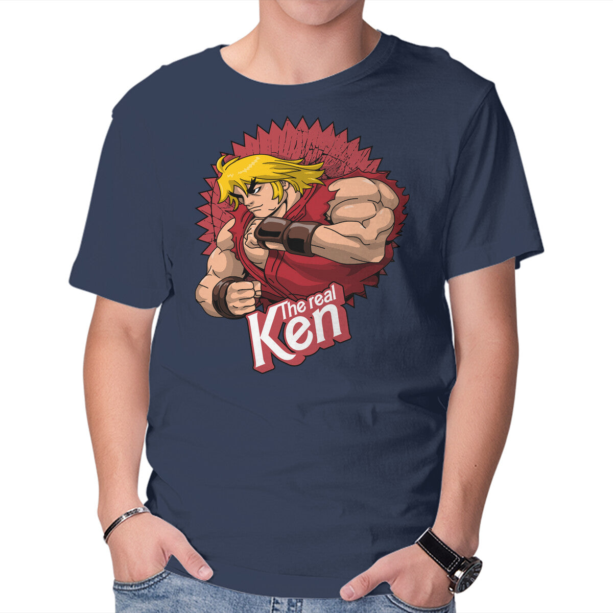 The Real Ken – Gaming Graphic T-Shirt in navy, product display