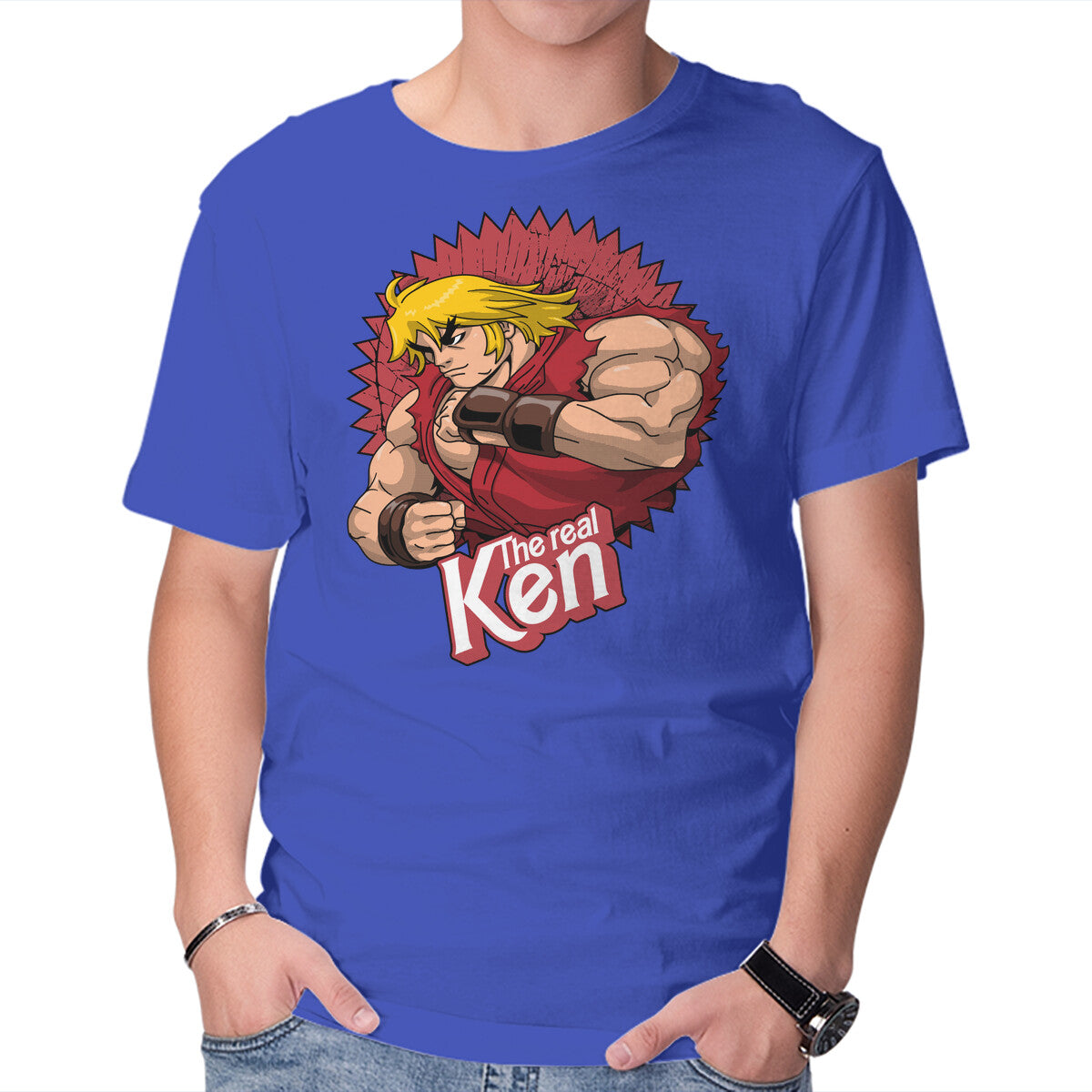 The Real Ken – Gaming Graphic T-Shirt in royal blue, product display