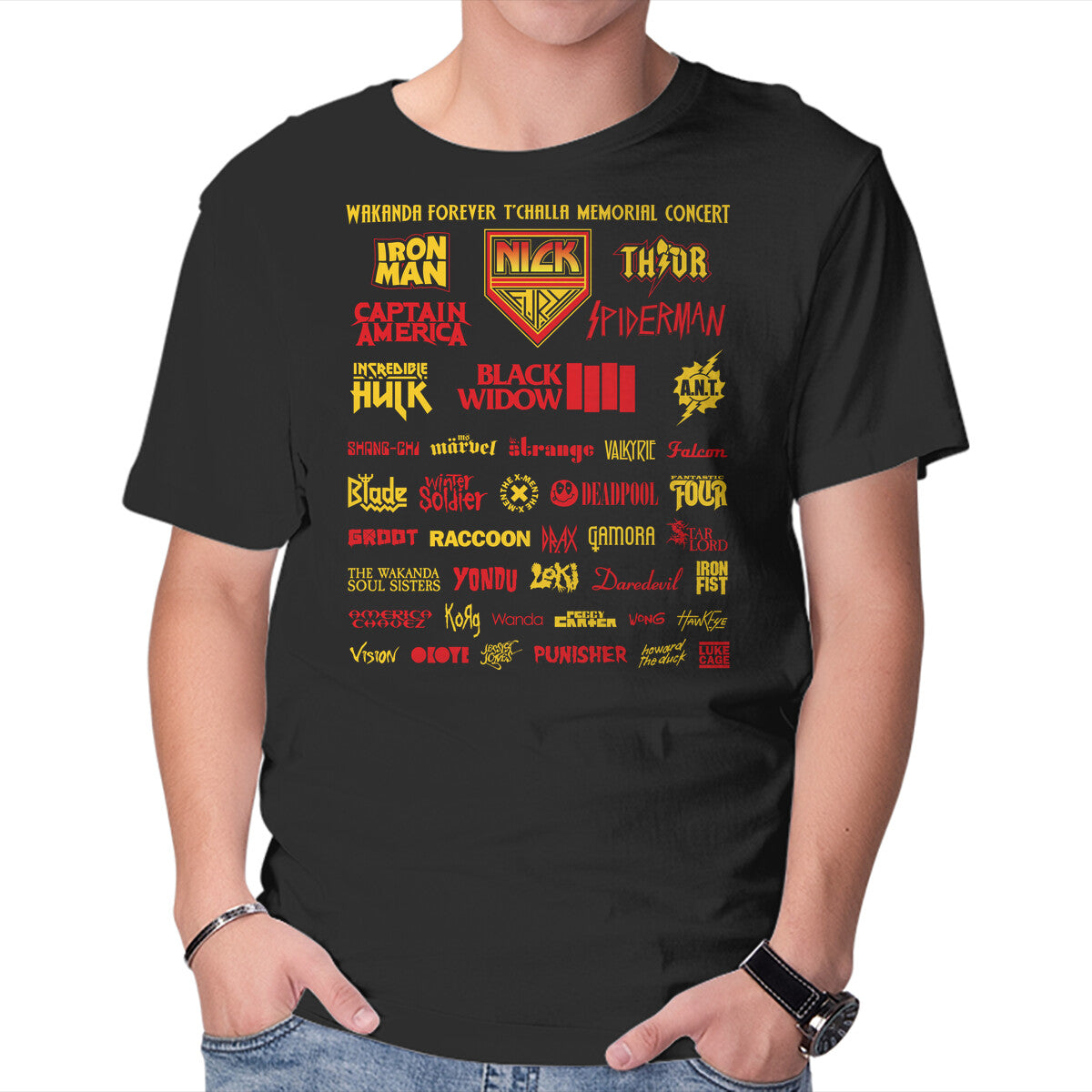 Memorial Concert – Music Graphic T-Shirt in black, product display