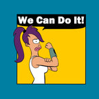 We Can Do It – Sci-Fi Graphic T-Shirt design artwork for turquoise graphic T-shirt