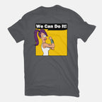 We Can Do It – Sci-Fi Graphic T-Shirt in charcoal, flat-lay product view