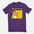 We Can Do It – Sci-Fi Graphic T-Shirt in purple, flat-lay product view