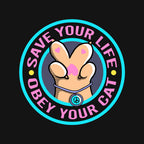 Obey Your Cat – Cat Graphic T-Shirt design artwork for black graphic T-shirt