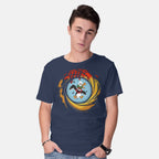 Model wearing navy License To Hunt – Gaming Graphic T-Shirt