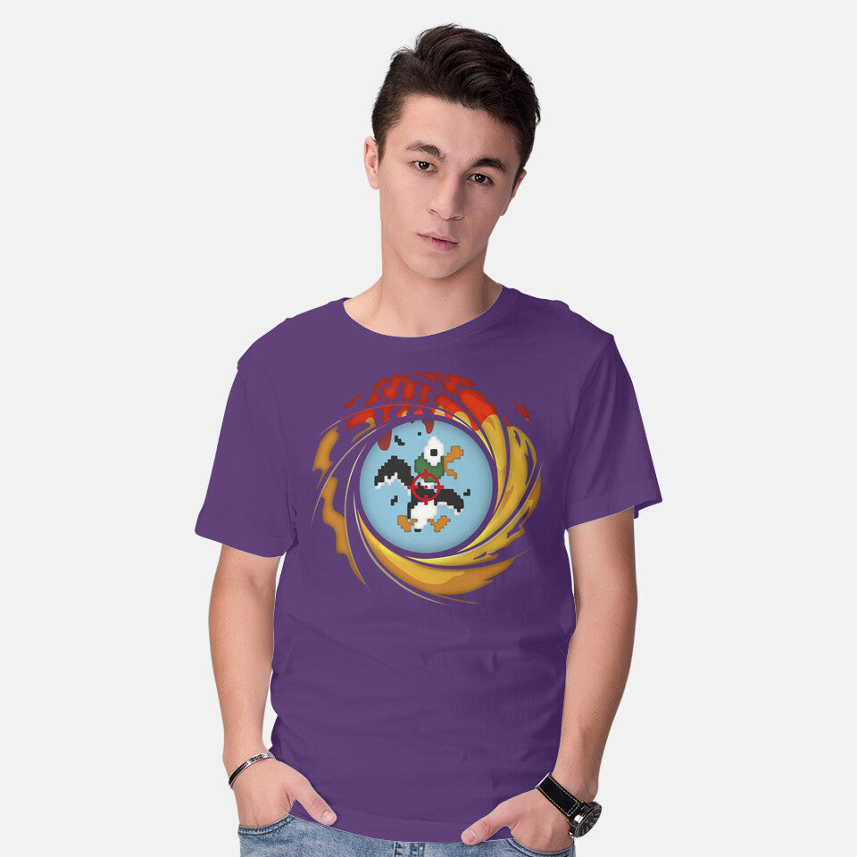 Model wearing purple License To Hunt – Gaming Graphic T-Shirt