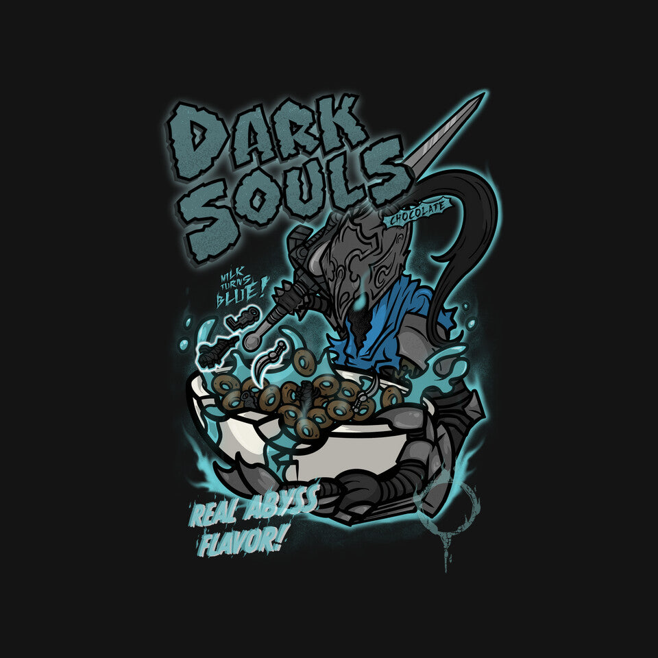 Dark Souls Chocolate – Gaming Graphic T-Shirt design artwork for black graphic T-shirt