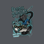 Dark Souls Chocolate – Gaming Graphic T-Shirt design artwork for charcoal graphic T-shirt