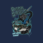 Dark Souls Chocolate – Gaming Graphic T-Shirt design artwork for navy graphic T-shirt