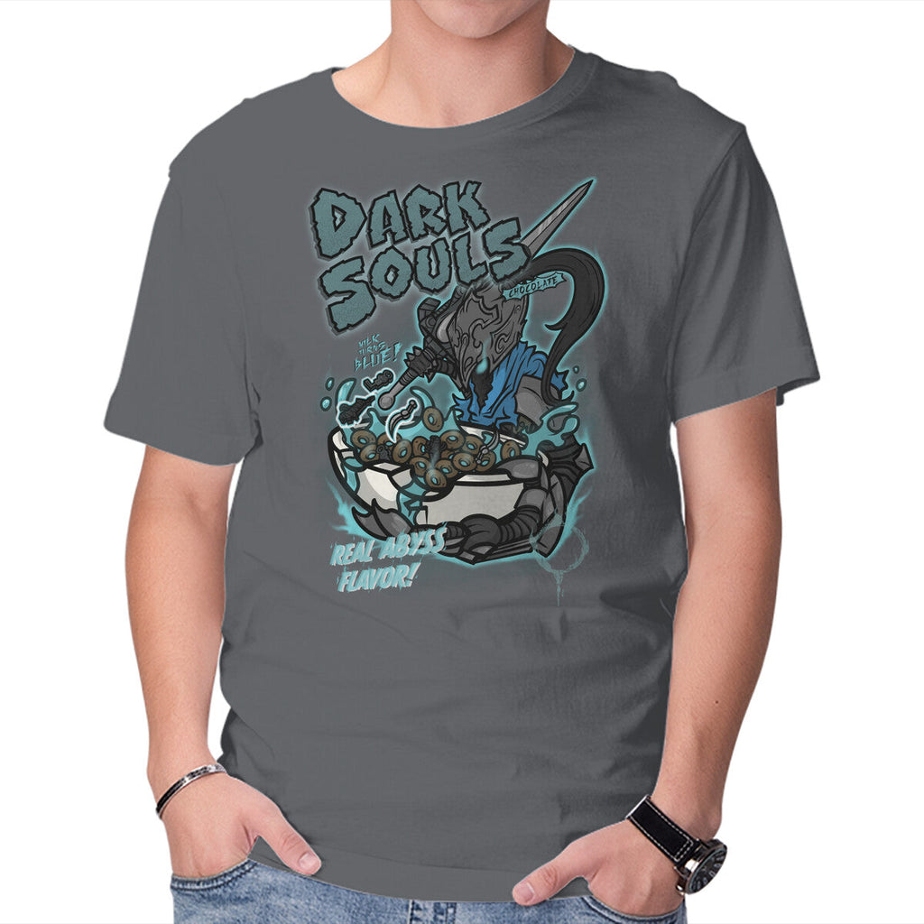 Dark Souls Chocolate – Gaming Graphic T-Shirt in charcoal, product display