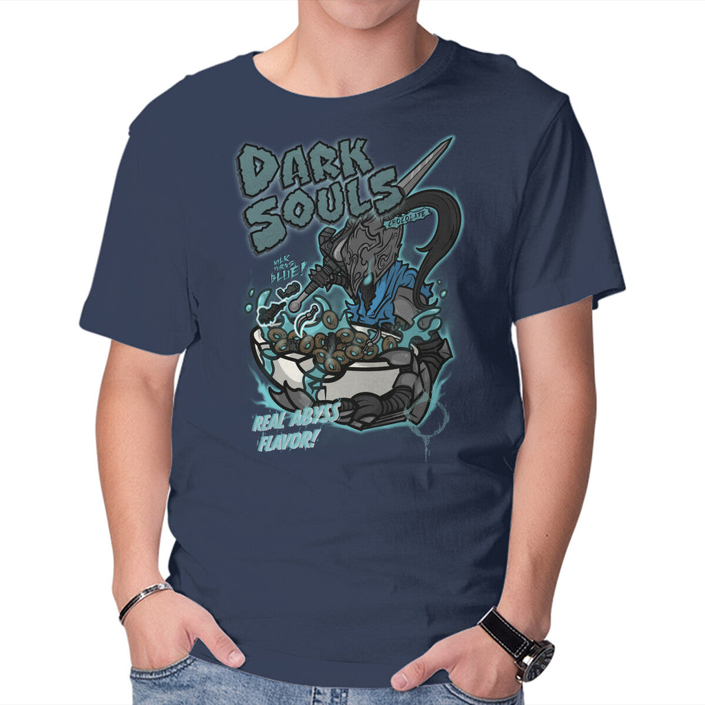 Dark Souls Chocolate – Gaming Graphic T-Shirt in navy, product display