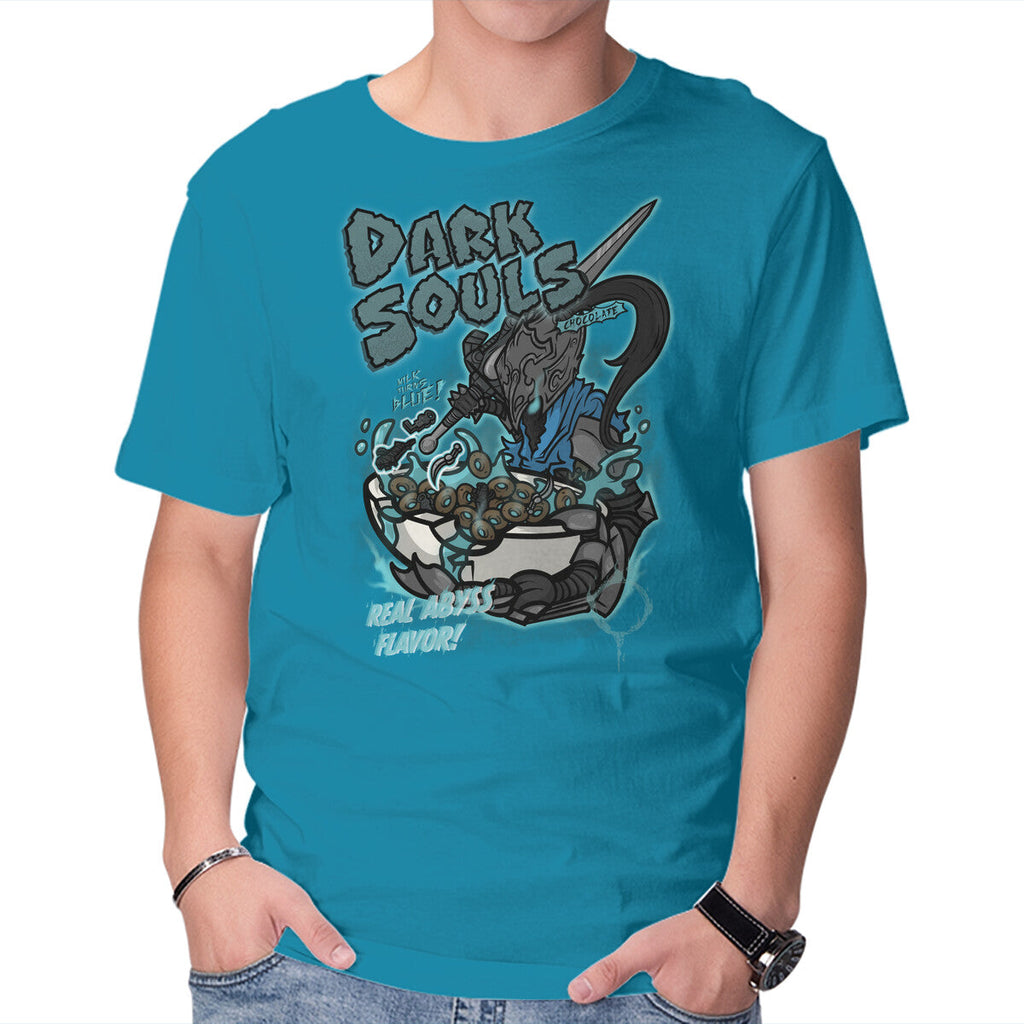 Dark Souls Chocolate – Gaming Graphic T-Shirt in turquoise, product display