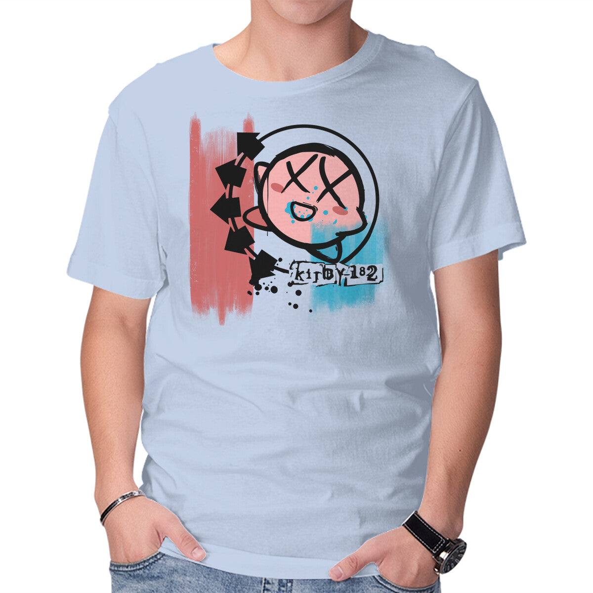 Hungry 182 – Anime Graphic T-Shirt in blue, product display