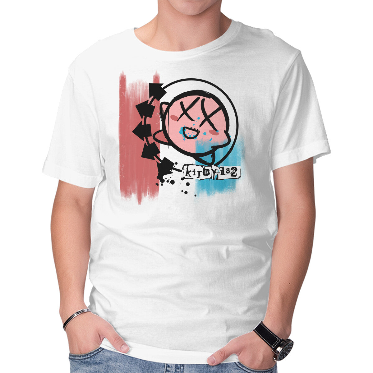 Hungry 182 – Anime Graphic T-Shirt in white, product display