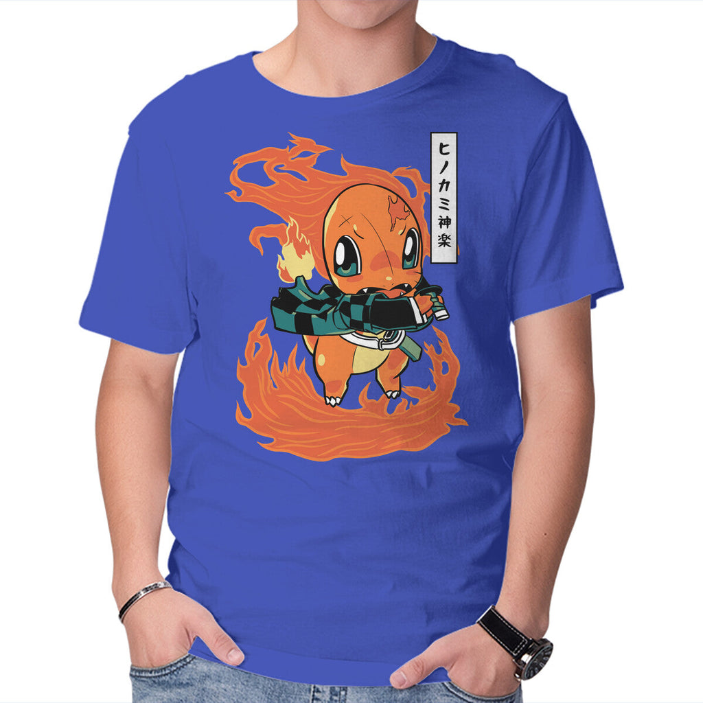 Sun Breathing – Anime Graphic T-Shirt in royal blue, product display