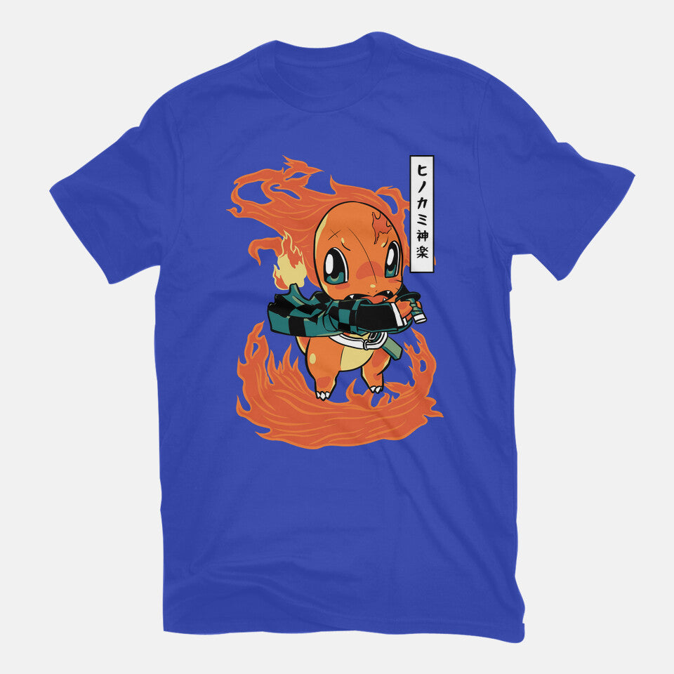 Sun Breathing – Anime Graphic T-Shirt in royal blue, flat-lay product view