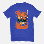 Sun Breathing – Anime Graphic T-Shirt in royal blue, flat-lay product view