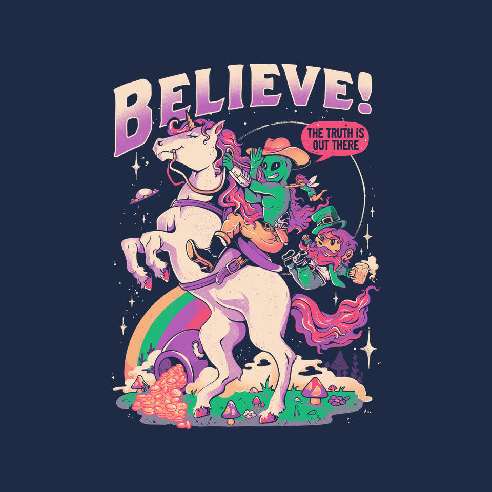 Create Your Reality – Sci-Fi Graphic T-Shirt design artwork for navy graphic T-shirt