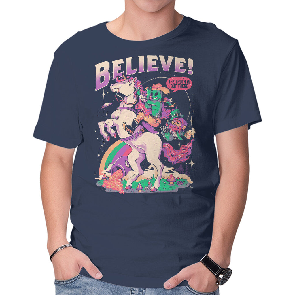 Create Your Reality – Sci-Fi Graphic T-Shirt in navy, product display