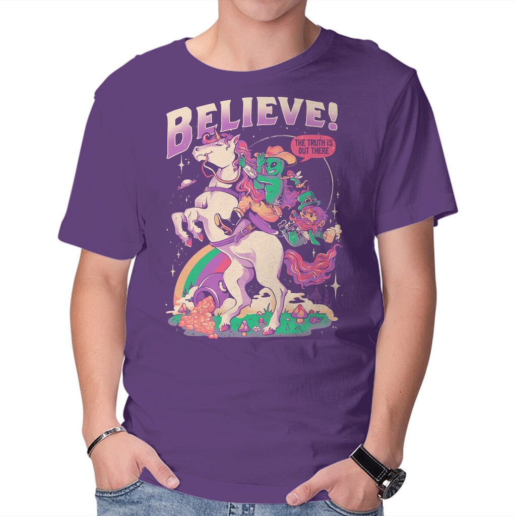 Create Your Reality – Sci-Fi Graphic T-Shirt in purple, product display