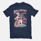Create Your Reality – Sci-Fi Graphic T-Shirt in navy, flat-lay product view