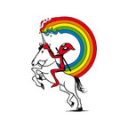 Rainbowgasm – Movie Graphic T-Shirt design artwork for white graphic T-shirt