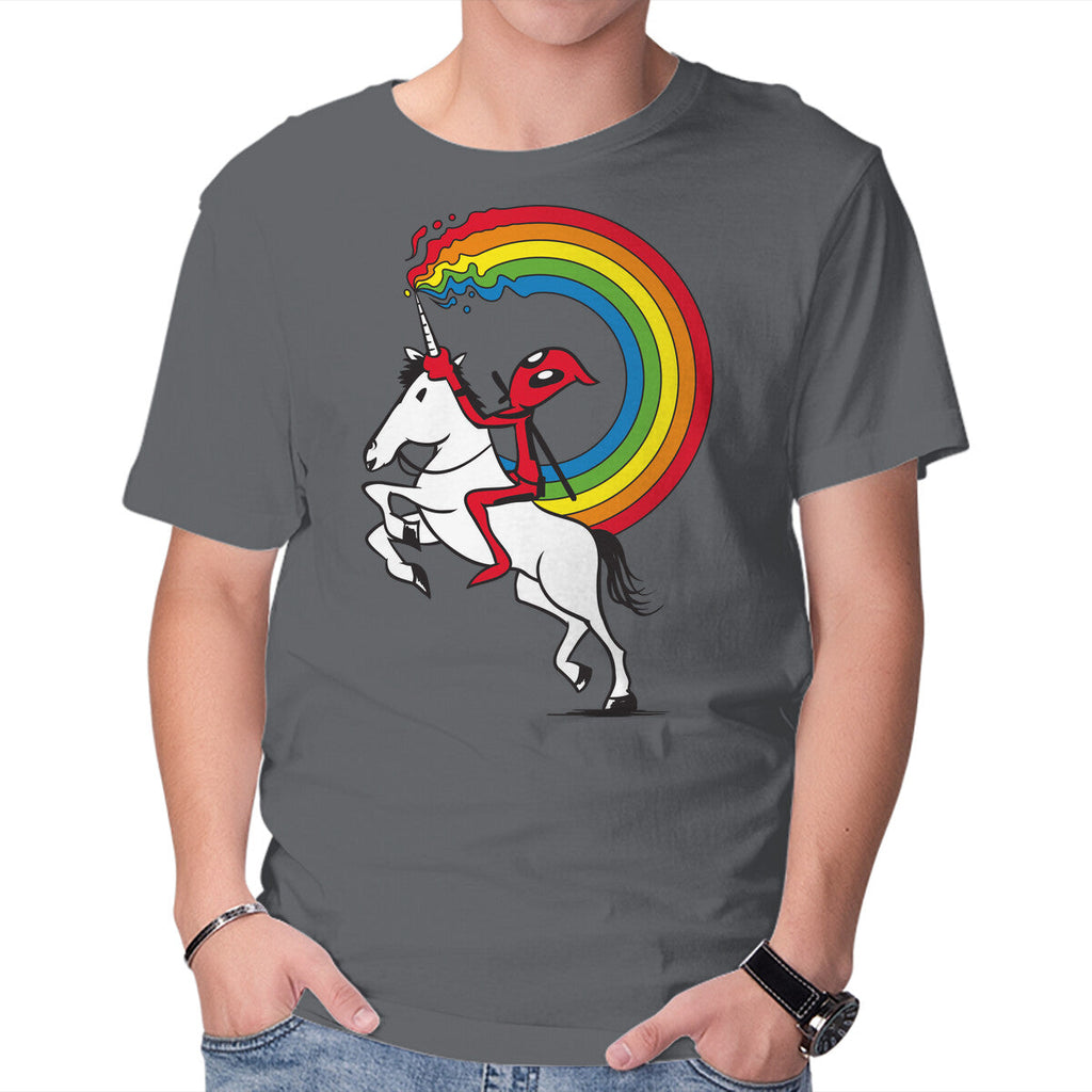 Rainbowgasm – Movie Graphic T-Shirt in charcoal, product display