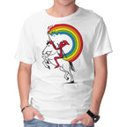 Rainbowgasm – Movie Graphic T-Shirt in white, product display