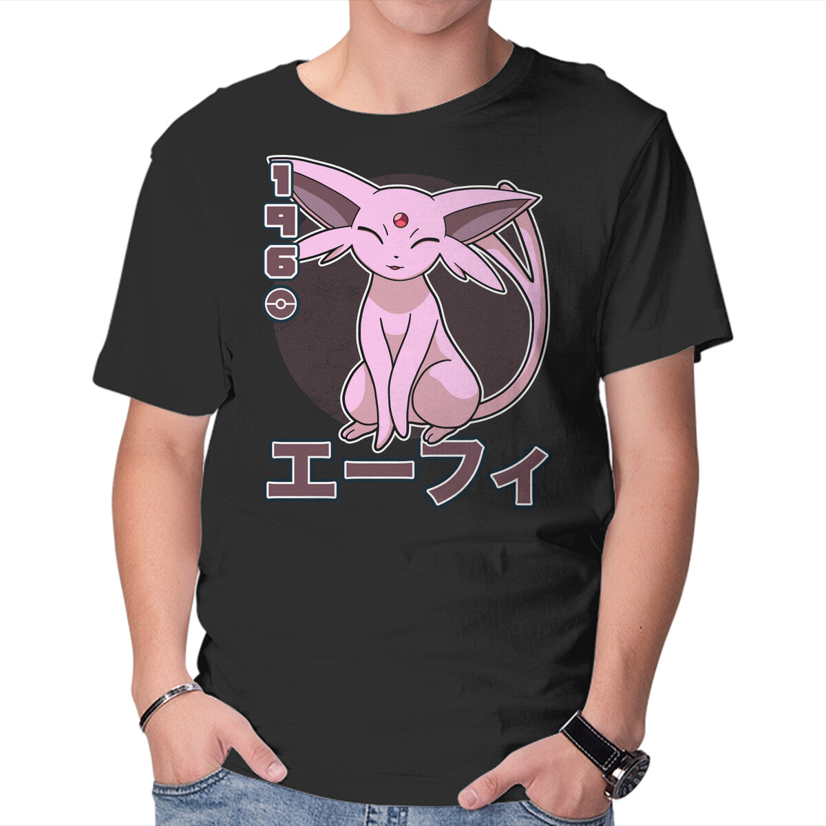 Espa Dog – Anime Graphic T-Shirt in black, product display