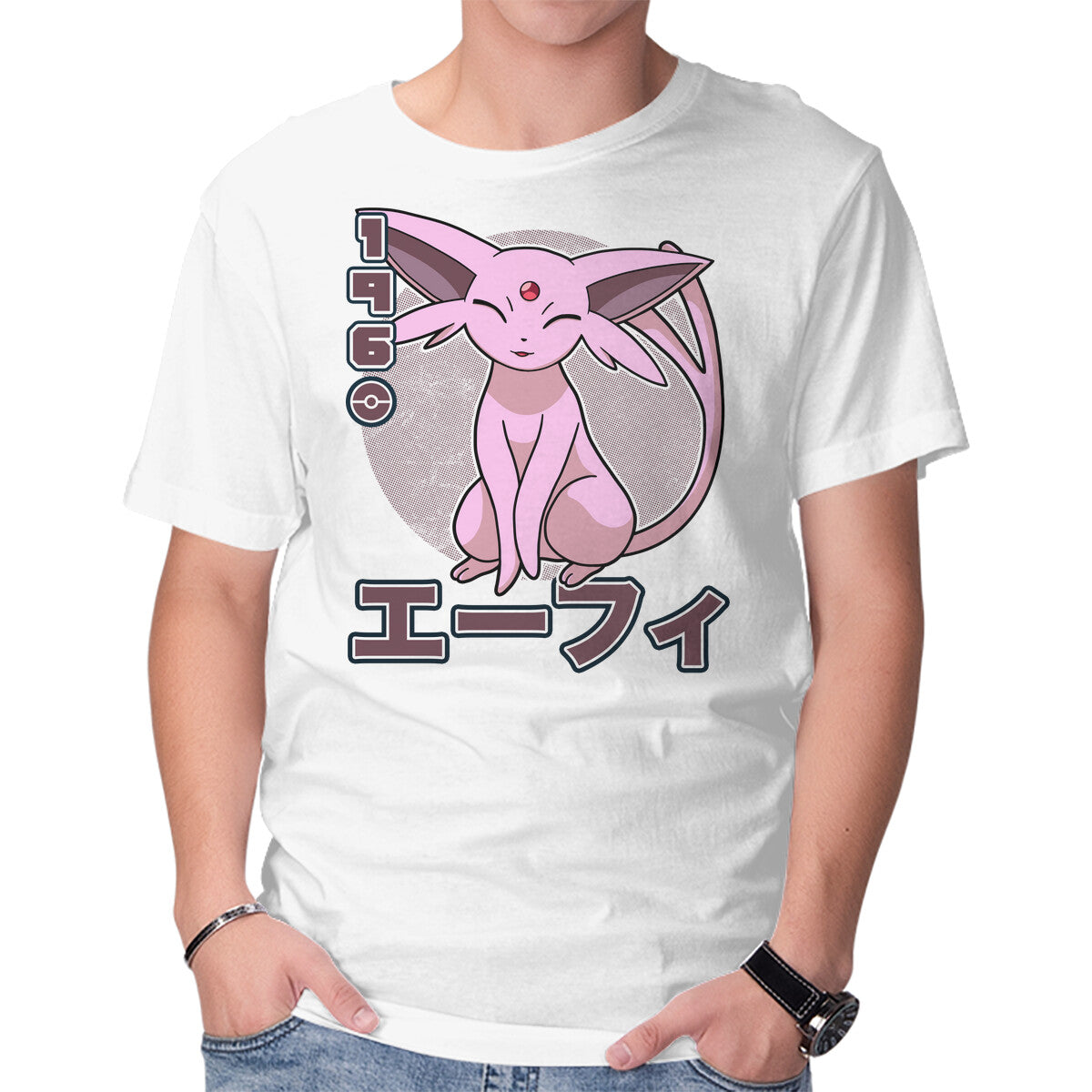 Espa Dog – Anime Graphic T-Shirt in white, product display