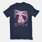 Espa Dog – Anime Graphic T-Shirt in navy, flat-lay product view