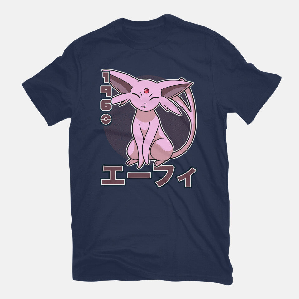 Espa Dog – Anime Graphic T-Shirt in navy, flat-lay product view