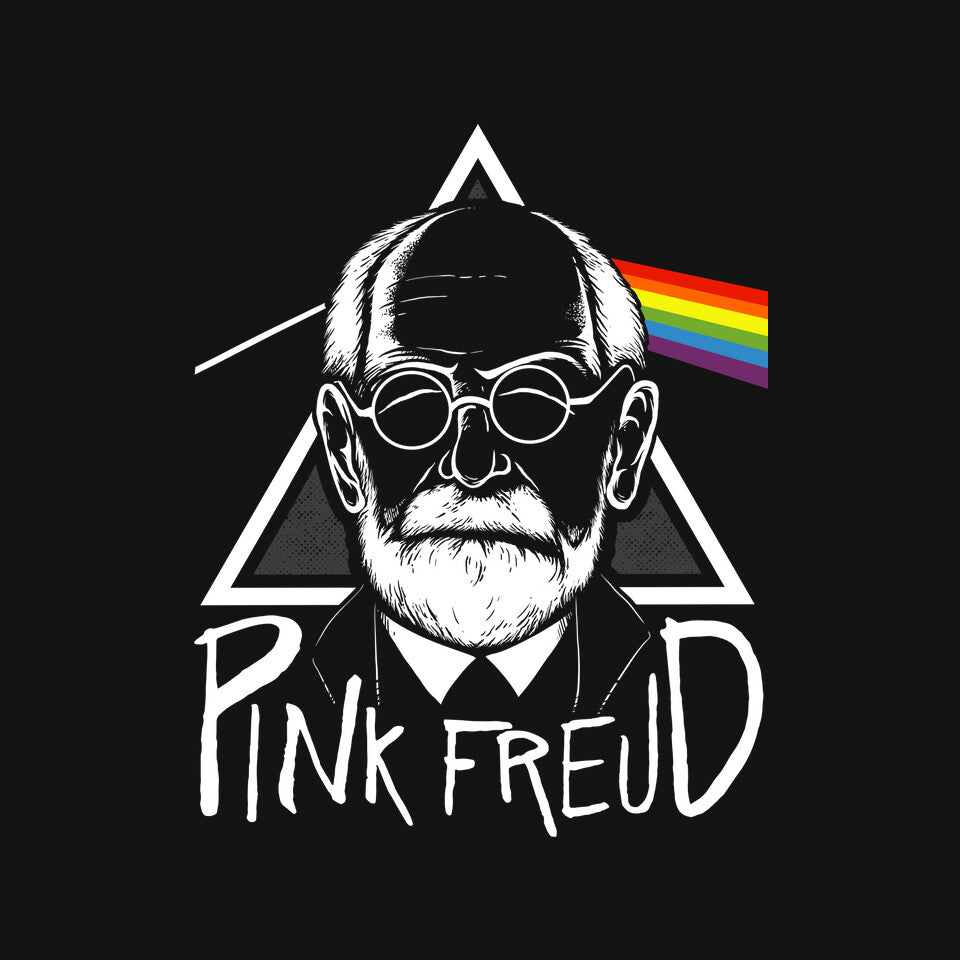 Pink Freud – Music Graphic T-Shirt design artwork for black graphic T-shirt